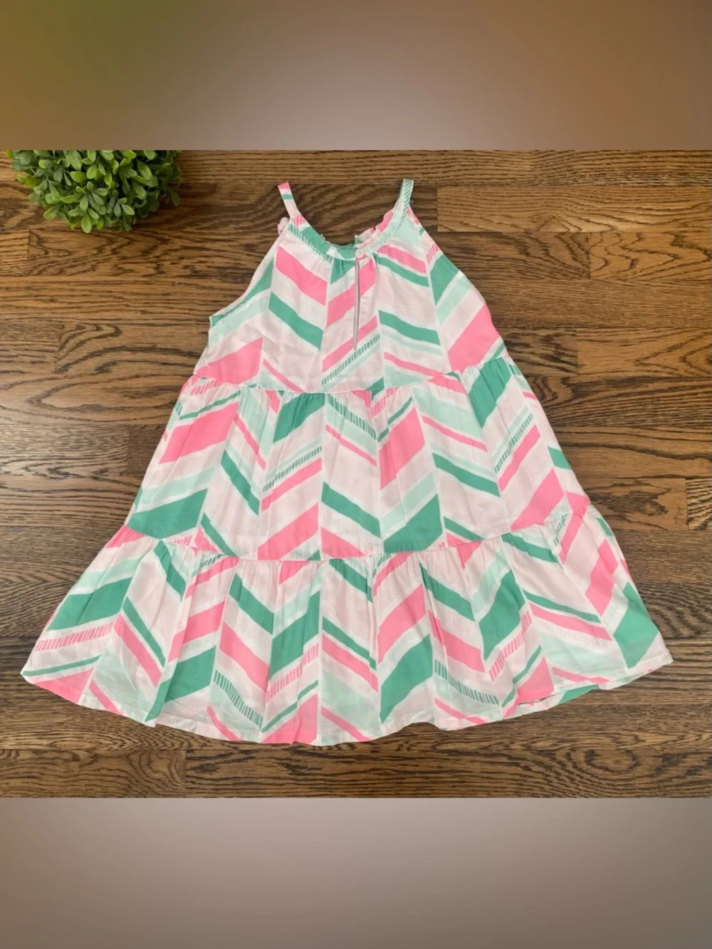 Gymboree Green & Pink Sundress Sz 6